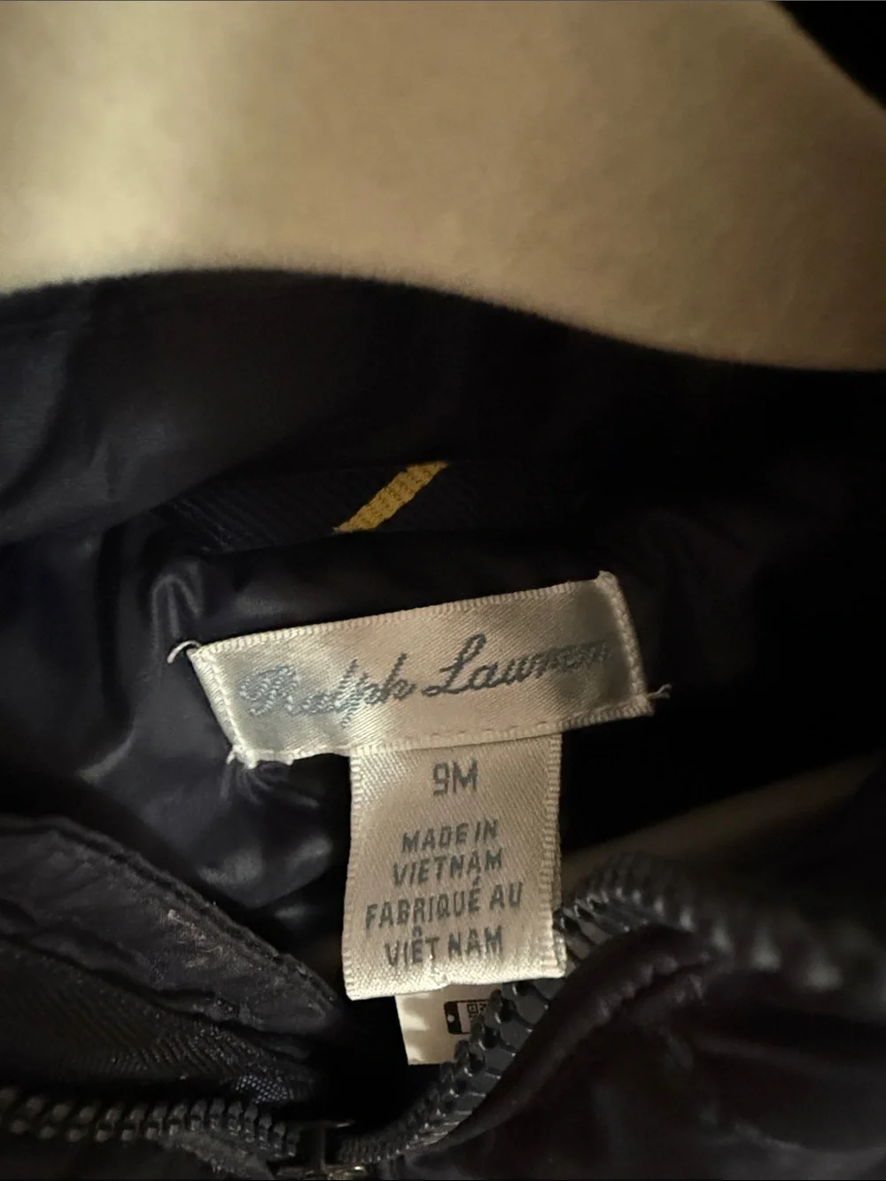 Ralph Lauren Navy Hooded Puffer Jacket with Red Pony